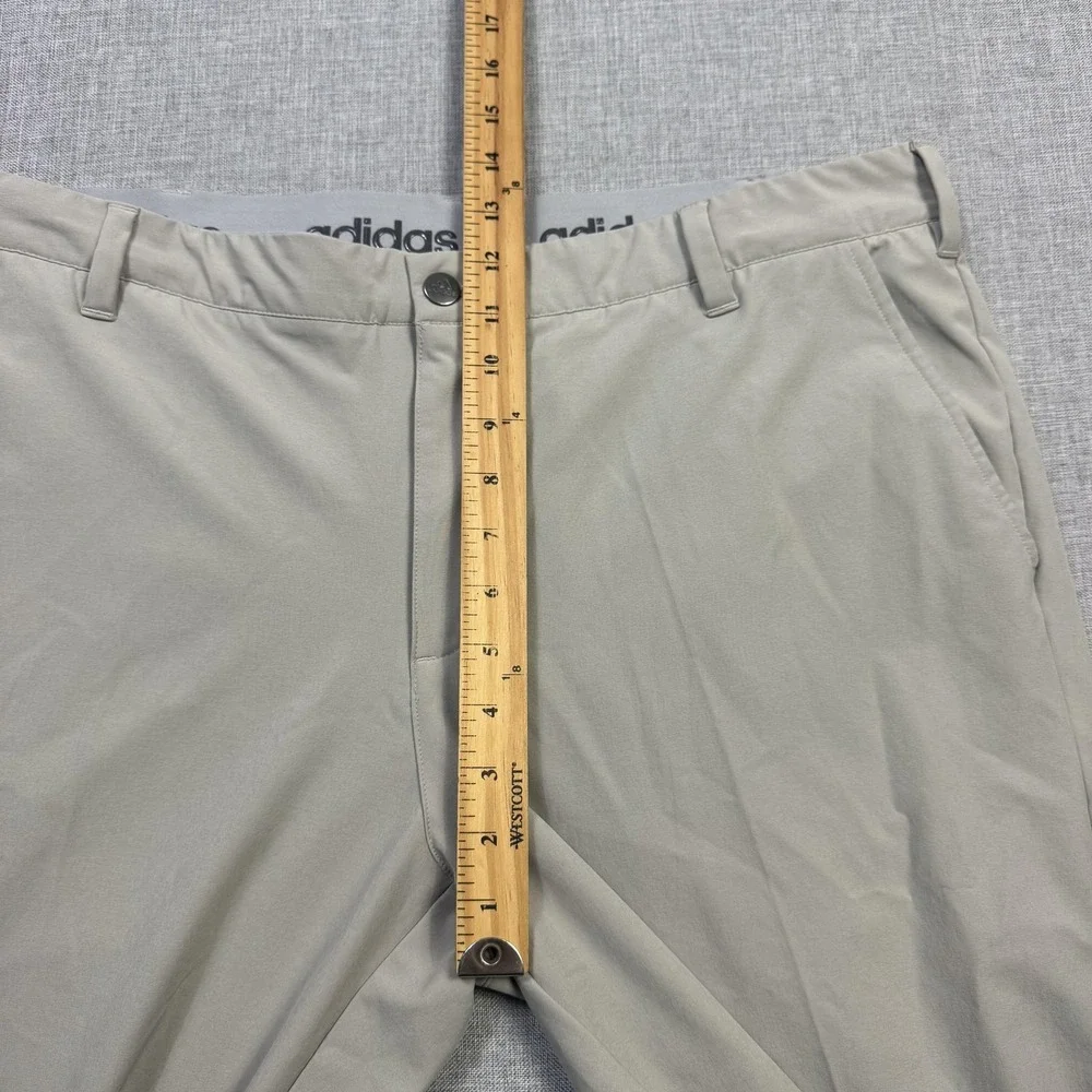 Adidas Golf Chino Pants Mens 38x30 Beige Stretch Flat Front Performance
